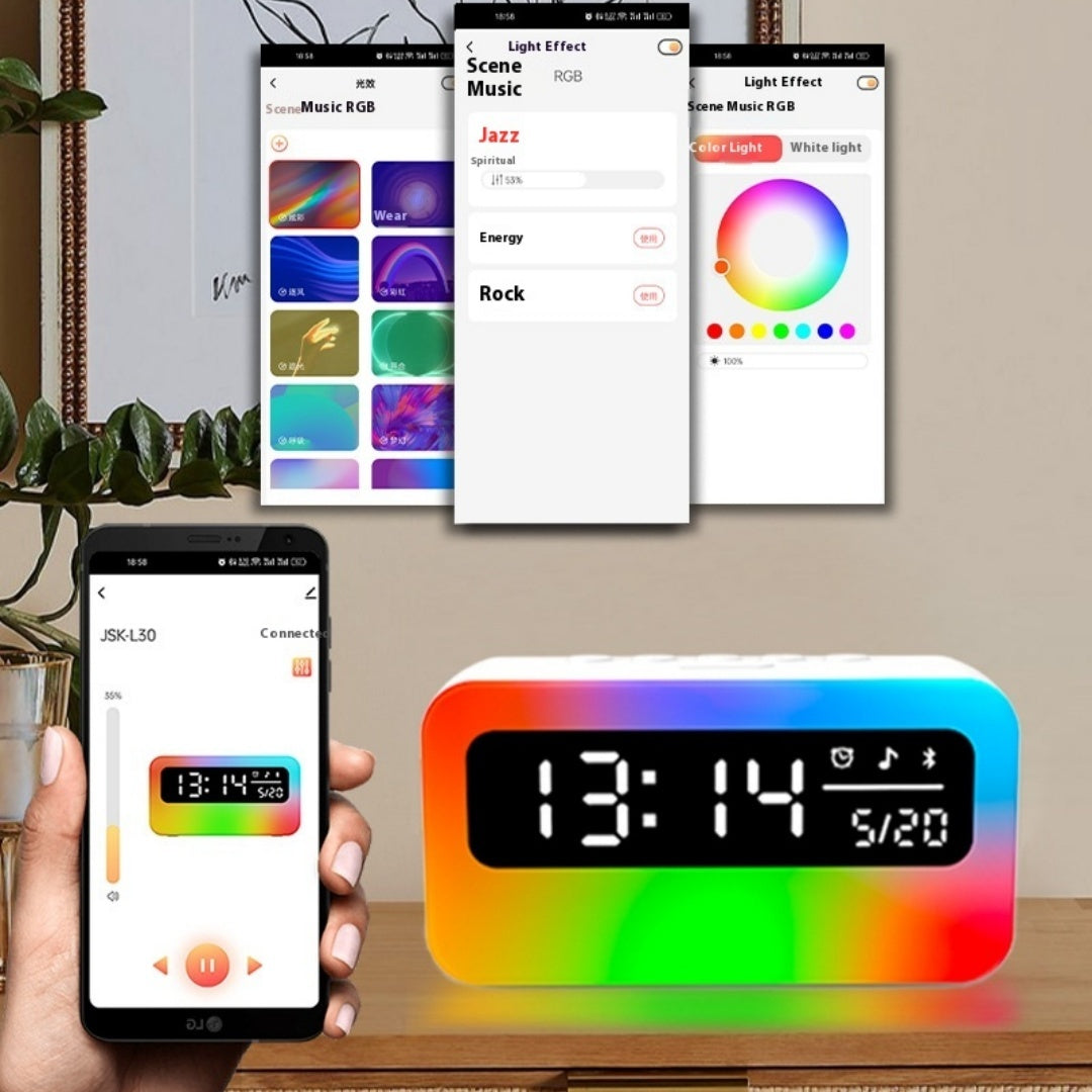 White Noise Atmosphere Multifunctional Bluetooth Speaker Alarm Clock