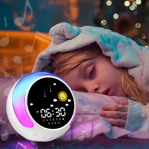 Children's Alarm Clock Bluetooth Speaker Touch RGB With White Noise Wake-up Light